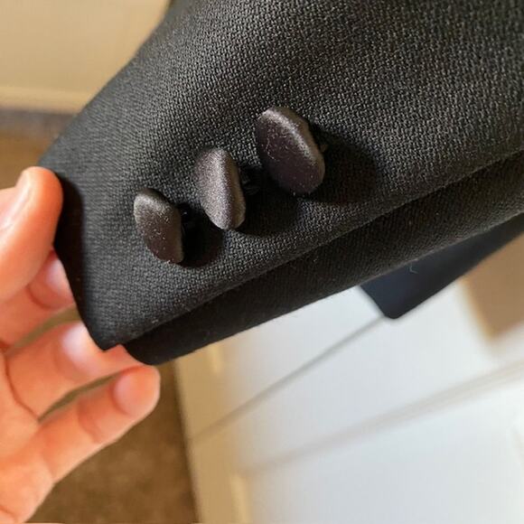 Versini Black Tuxedo Notched Collar 1-Button Single Breasted 100% Wool Men's 42L - Picture 4 of 15